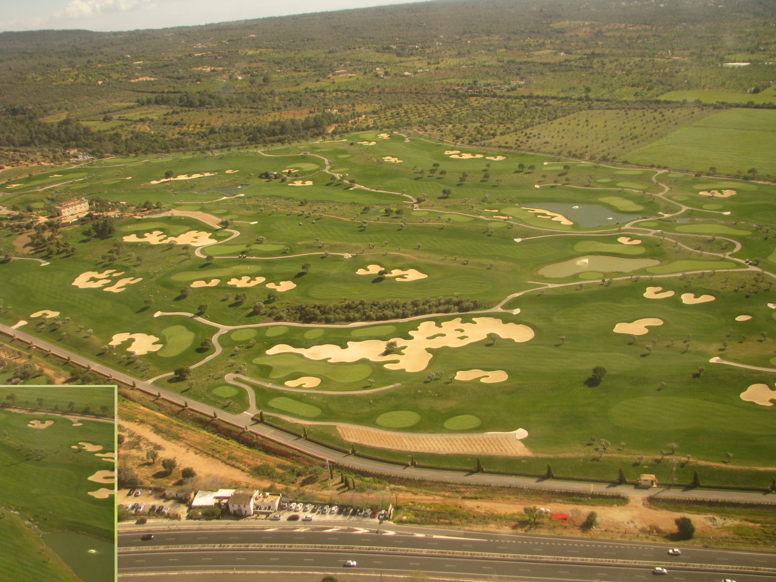 Son Gual Mallorca aerial course view